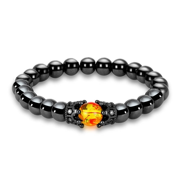 Tobilleras de obsidiana negra para mujeres y hombres, 1 pulsera ajustable, tobillera con cuentas de cristal de ópalo para yoga