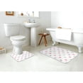 thumbnail image 4 of Xecao Girl Rabbit 2-Piece Vintage Seamless Anti-Skid Mat Set, featuring a stylish pattern for a safe and elegant toilet rug experience, 4 of 6