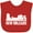 Red, variant on Inktastic New Orleans Skyline Grunge Boys or Girls Baby Bib