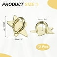 thumbnail image 2 of Uxcell Metal Phone Charm Hook 1", 12Pcs Adhesive Star Shaped Phone Finger Grip Hook Smartphones Keychain Ring Charm Loop for DIY Tablet Case Accessories, Gold, 2 of 6