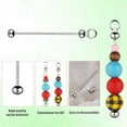 thumbnail image 6 of 50Pcs Blank Beadable Keychain Bars,Metal DIY Bead Bar Charms Eady Detachable Key Chain Making Accessories, 6 of 7