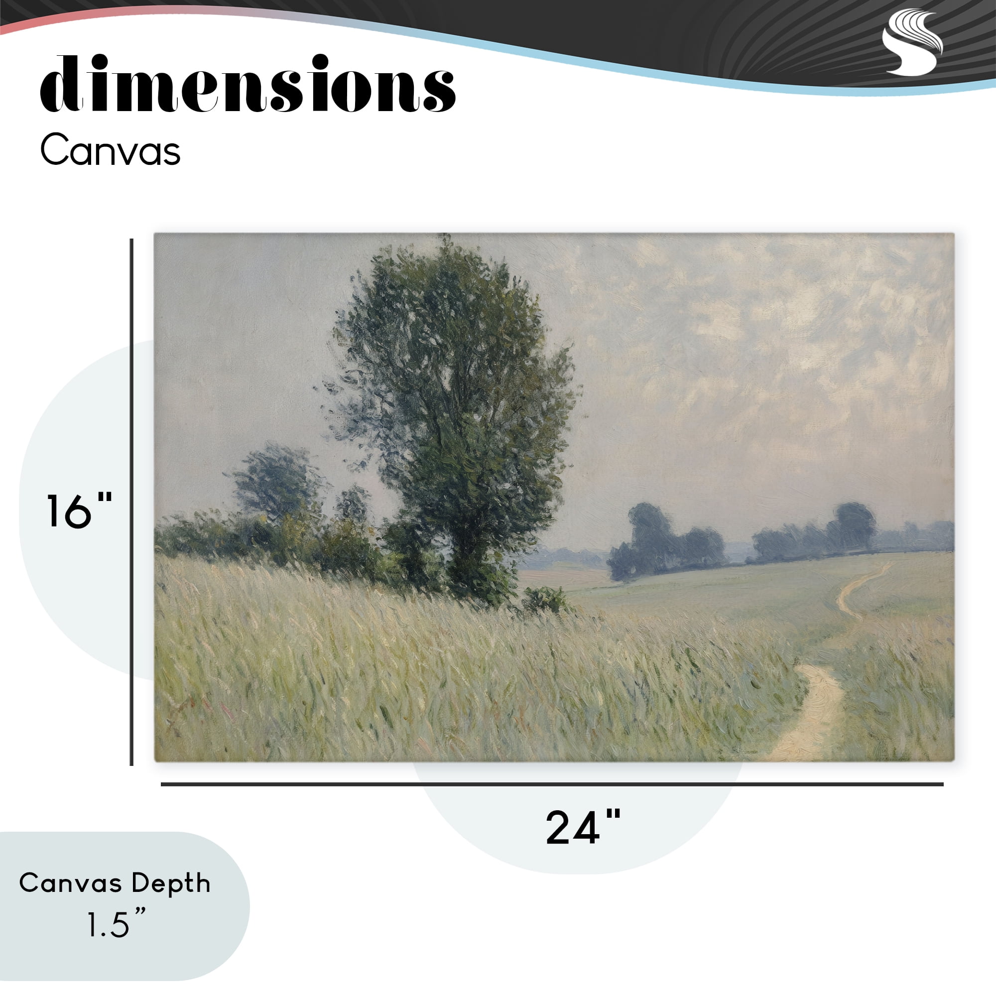 Stupell Industries Tall Grass Path Through Meadow Canvas Wall Art, design by Petal Prints Design
