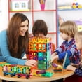 thumbnail image 4 of Bloques de construcción Gemmicc Magnetic Tiles Deluxe 136 unidades para niños, 4 of 8