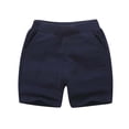 thumbnail image 2 of ITSAME Casual Shorts for Girls, Drawstring with Pocket Elastic Waist Fashion Cotton Comfortable Shorts Dark Blue 3T, 2 of 5