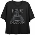 thumbnail image 4 of House of the Dragon Title Logo Women's Black Crop Tee-XS, 4 of 7