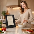 thumbnail image 4 of Magnetic Display Board, Tabletop Desktop Memo Board Photos Notes Reminders Home Decorative Board No Punching Installation 12x16 Inches Metal Surface Vertical Stand 10.24x7.87in, 4 of 8