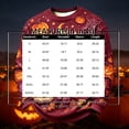 thumbnail image 3 of Crew Neck Long Sleeve Casual Sweatshirt for Men Retro Halloween All Over Print Pumpkin Ghost Candle Star Pullover, 3 of 4