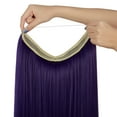 thumbnail image 3 of SHCKE Fish Line Extensions 22 Inch Invisible Hair Extensions with Transparent Fish Line Removable Secure Clips Synthetic Straight Secret Hairpiece Deep Purple, 3 of 6