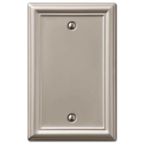 Decorative Blank 1 Gang Wall Switch Plate Cover Brushed Nickel Com - Wall Switch Plates Decorative