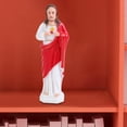 thumbnail image 4 of Escultura religiosa de la estatua del sacerdote, ornamento de los artes de la decoración para la oficina de la mesa , L ROJO BLESIY Estatuilla de sacerdote, 4 of 7