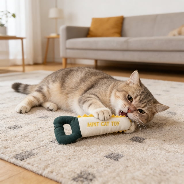 Tool-Shaped Catnip Toys, Interactive Chew Toys With Crinkle Sounds, for Indoor Cat Exercise, Multi-color