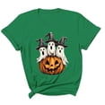 thumbnail image 4 of Gamivast Ghosts In Witch Hats T-Shirt for Men Halloween Pumpkin Graphic Print Short Sleeve Crewneck Tee Casual Fall Holiday Top Spooky Novelty Shirt Everyday Wear Green XXL, 4 of 5