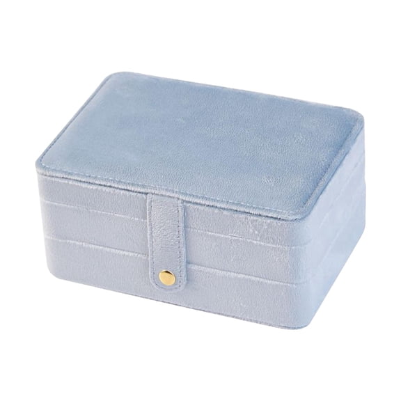 Milageto Jewelry Box Large Capacity Jewelry Organizer for Earrings Stud Pendant Charm Blue