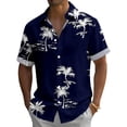 thumbnail image 7 of adaychics Men Beach Shirts Palm Tree Print Summer Button Down Shirts Casual Tops Short Sleeve for Beach Vacation, 7 of 7