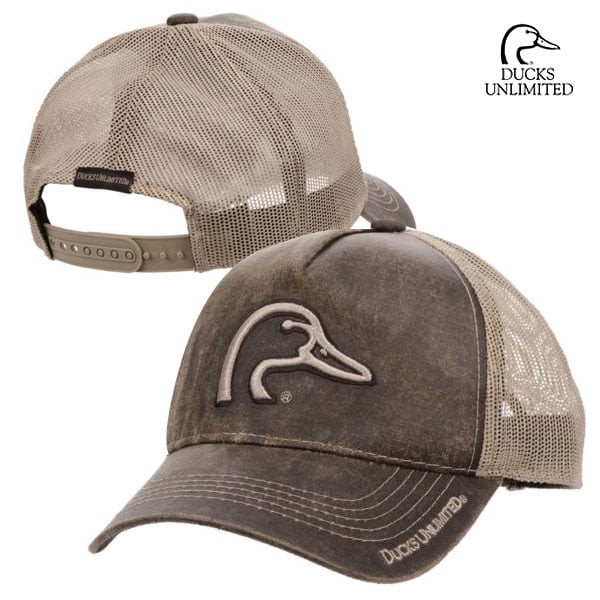 Ducks Unlimited Canvas Mesh Back Cap Brown