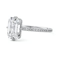 thumbnail image 2 of Bow Jewel 1.6 Ct Emerald Cut Lab Created Diamond Engagement Ring for Women - 14K White Gold Plated Ring - Hidden Halo Style Ring - Anniversary Ring for Women, 2 of 3