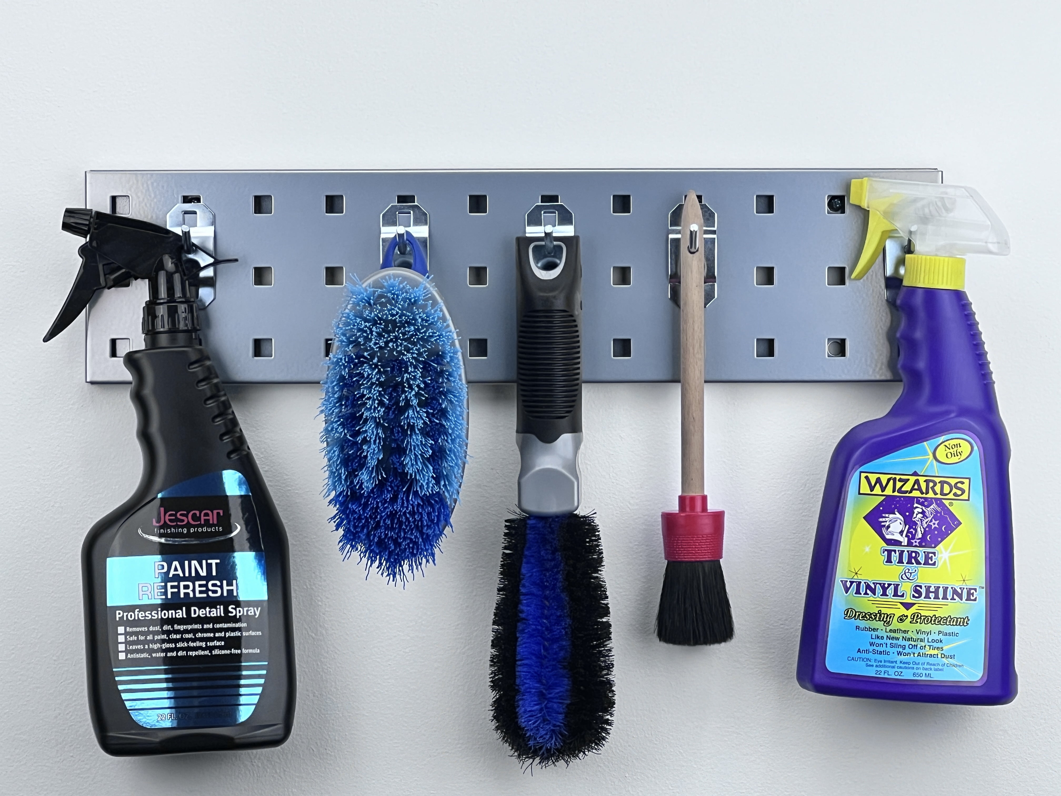 Triton Products® LBS18K-SLV Silver Pegboard Kit with (1) 18" x 4.5" Steel Pegboard and 6 LocHooks