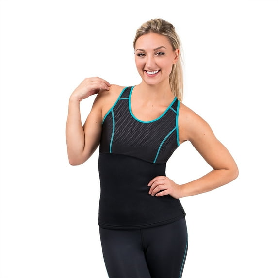 NonZero Gravity Hot Thermo Tank Top | Slimming Neoprene Sauna Suit Shirt For Weight Loss And Fitness (Turquoise, 4X-Large)