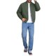thumbnail image 2 of Chaqueta Bomber INSPIRE CHIC para hombres, abrigo de otoño, cierre completo, puños acanalados, chaqueta de béisbol L verde, 2 of 6