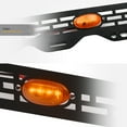 thumbnail image 4 of Stehlen 642167821786 Rectangle Mesh Hood Bulge Molding Metal Scoop Grille Insert with Amber LED Lights - Black For Toyota Tundra 2014-2021, 4 of 5