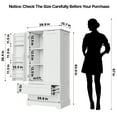 thumbnail image 5 of 63'' Large Kitchen Pantry Cabinet with Drawers, Noelse Pantry Storage Cabinets with 2 Doors and 3 Shelves for Kitchen Dining Room and Living Room, White, 5 of 9