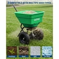 thumbnail image 6 of GIMMYFIVE Heavy Duty Tow-Behind Broadcast Spreader with Rain Cover, 12 ft Spreading Width, 130/100/80 Lbs, 6 of 7