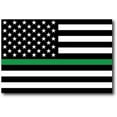 thumbnail image 2 of Magnet Me Up Thin Green Line American Flag Vinyl Magnet Decal, 4x6 In, Black, Green and White, 2 of 3