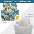 thumbnail image 4 of Kuiaobaty Mandala Flower Print Reclining Slipcover Nonslip Recliner Chair Cover Breathable Reclining Sofa Slipcover Washable Recliner Couch Cover with Elastic Bottom for Living Room, 4 of 8