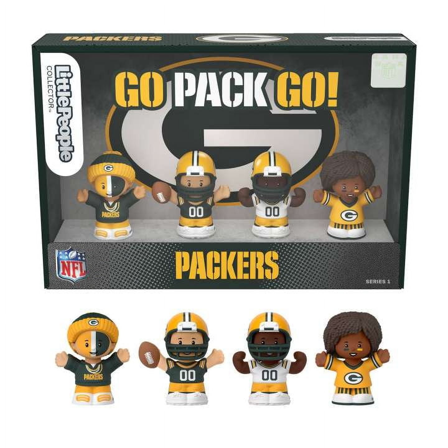 Fisher-Price Little People Green Bay Packers Four-Piece NFL Collector Set