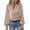 Beige, variant on cfhntfmh Dressy Casual Shirts for Women Chiffon Trendy Cross V Neck Tunic Blouses Elegant Lantern Long Sleeve Going out Tops