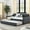 Dark Gray, variant on Linen Beige Daybed For Twin Size, With Charging And Movable Trundle, Mid-century Flair, Solid Frame, 82''x41''x33' Function Adjustable Element, Framework,
