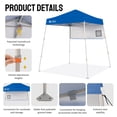 thumbnail image 7 of CROWN SHADES 5x5 Pop Up Canopy Tent Outdoor Canopy Tent Slanted Leg Instant Shelter with Carry Bag Blue, 7 of 7