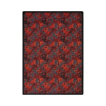 Joy Carpets 1664C-03 Any Day Matinee Reeling Rectangle Theater Area Rugs  03 Burgundy - 5 ft. 4 in. x 7 ft. 8 in.