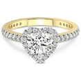 thumbnail image 3 of 3 Carat IGI Certified Heart Shape Lab Grown Diamond Engagement Ring | 14K Yellow Gold |Klarissa Halo Diamond Eternity Lab Diamond Ring | FG-VS1-VS2 Quality Friendly Diamonds, 3 of 5
