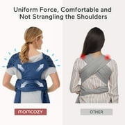 Momcozy Baby Wrap Carrier, Easy to Wear Infant Carrier Slings, Lightweight Adjustable Hands Free Baby Sling, for Newborn to Toddler 8-35 lbs