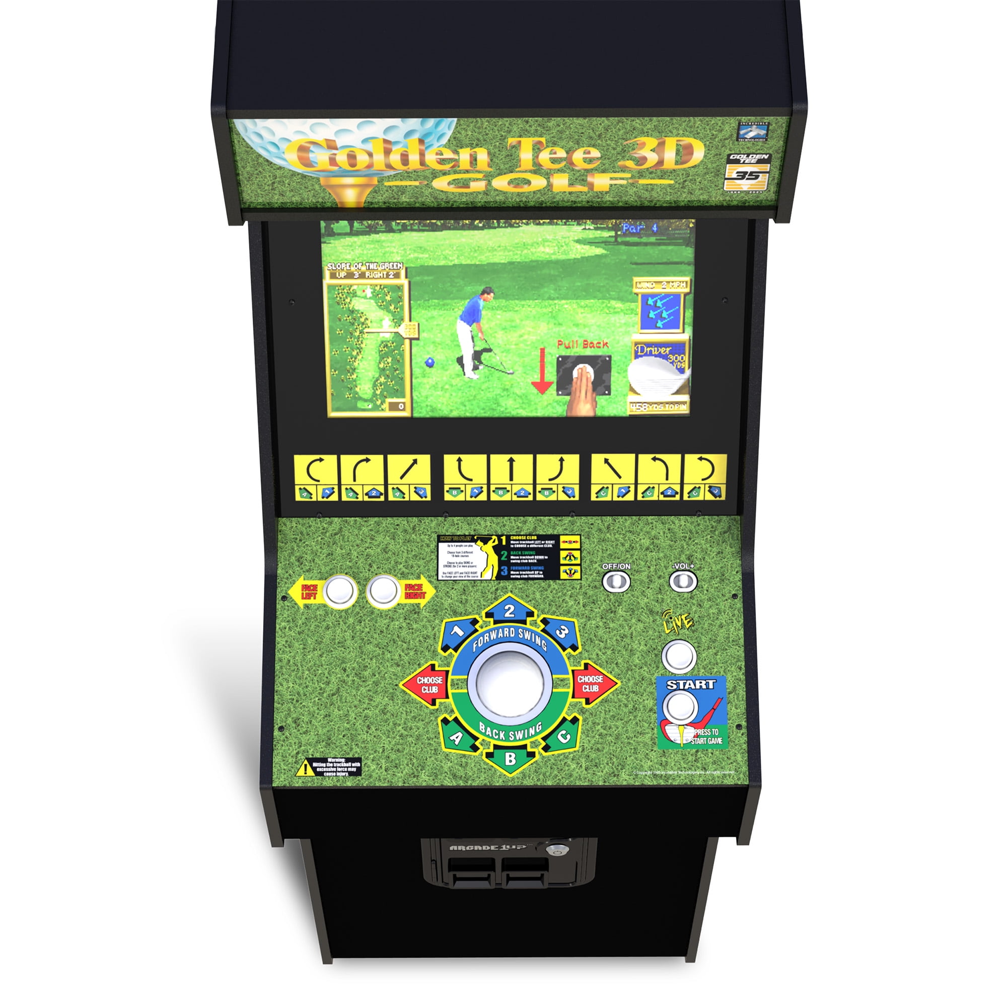 Arcade1Up Golden Tee 3D 35th Anniversary Deluxe Arcade Machine