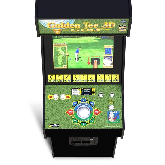 Open Box Arcade1Up Golden Tee 3D 35th Anniversary Deluxe Arcade Machine