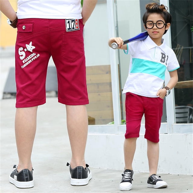 Pantalones Cortos de Niños de 5-13 Pantalones de de hasta 4 - Vino rojo 120