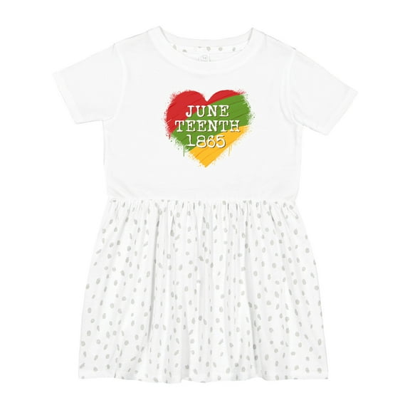 Inktastic Juneteenth 1865 Heart Girls Toddler Dress