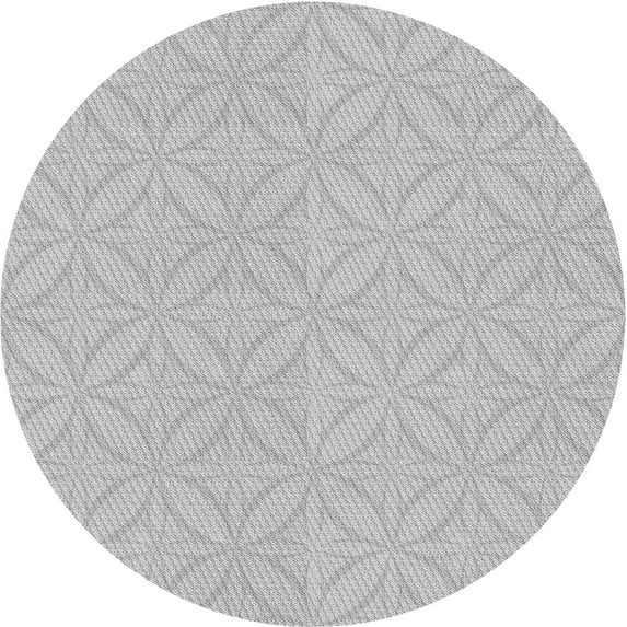 Ahgly Company Indoor Round Patterned Dark Gray Area Rugs, 3' Round