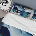 thumbnail image 4 of Designart "Blue-Marbled Geode Abstraction I" Abstract Marble Bedding Covert Set - Modern Blue Abstract Bed Set With 2 Shams, 4 of 6