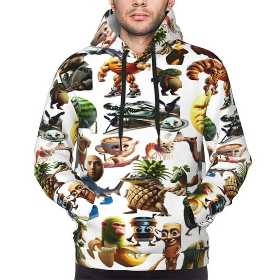 Unisex Tung Tung Tung Sahu-r Pullover Hoodies 3D Print Novelty Sweatshirts Hoodie With Pocket For Men Women