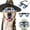 Black, variant on Halloween Pet Goggles Funny Springy Eyeball Toys for Dogs Cats Novelty Eyewear Playful Prankster Spectacles Dog Cat Accessories