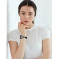 thumbnail image 5 of Wearlizer Leather Band Compatible with Versa 4/Versa 3/Sense/Sense 2 Fitness Trackers- Slim Celtic Heart Knot Strap, Soft Genuine Leather Women’s Watch Band, 5 of 6