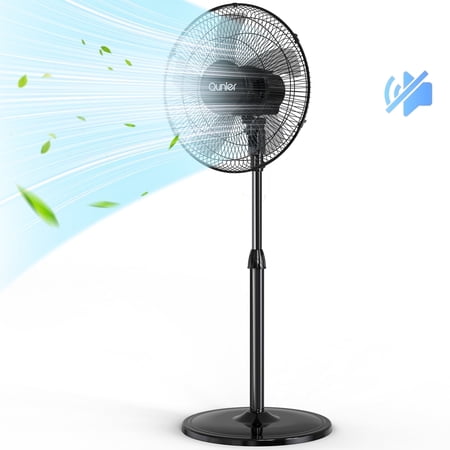 Qunler 16" Oscillating Pedestal Fan, 3-Speed, Ultra Quiet
