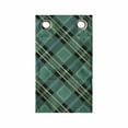 thumbnail image 1 of Celtic Green Hanging Pocket Organizer, Classical Tartan Diagonal Lines Arrangement Plaid Print, Printed Polyester Storage Bag with Pockets, 9" x 16", Teal Pastel Yellow, 1 of 2