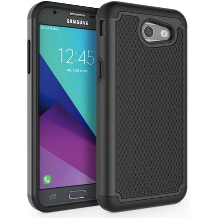 Case For Samsung Galaxy J3 Emerge J3 17 J3 Prime J3 Mission J3 Eclipse J3 Luna Pro Sol 2 Amp Prime 2 Express Prime 2 Syoner Shockproof Defender Phone Case Cover Black Wireless Phone Accessory Walmart Canada