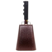 11.2 inch Brown Bell Black Handle Cowbell with Stick Grip Handle Used for Cheering at Sporting Events - Cow Bell by Stewart Trading