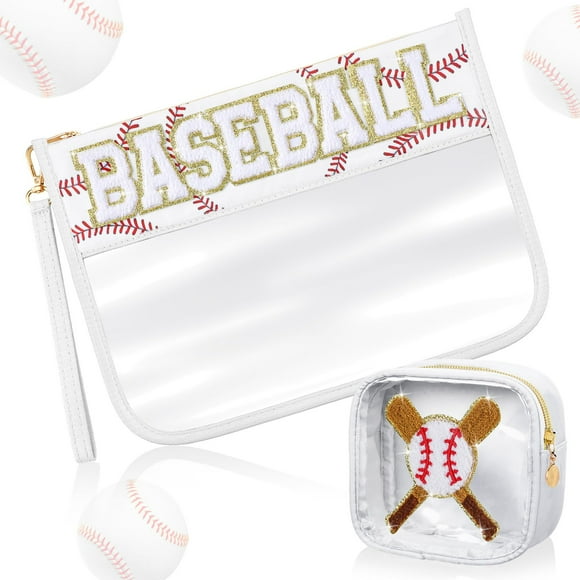Bolsas de béisbol para aperitivos Hillban Chenille Letter, 2 unidades, nailon y PVC