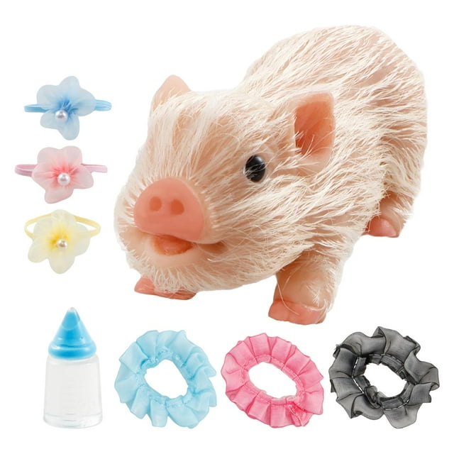 Muñeca linda del cerdo del animal del cerdo del silicón, muñeca renacida del cerdito para la muchacha del niño del juego de rol del partido de los